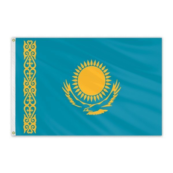 Global Flags Unlimited Clearance Kazakhstan 4'x6' Nylon Flag CC00092